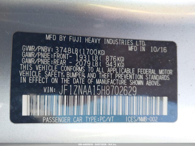 Toyota 86 2017 JF1ZNAA15H8702629 Image 9