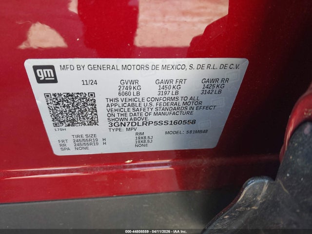 Chevrolet Equinox Ev Lt 2025 3GN7DLRP5SS160558 Image 9