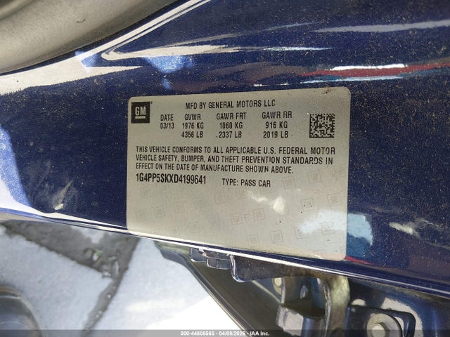 44808565 :رقم المزاد ، 1G4PP5SKXD4199641 vin ، 2013 Buick Verano مزاد بيع