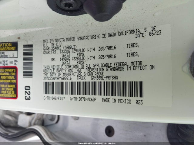 3TMCZ5AN9PM609816 Toyota Tacoma Trd Off Road
