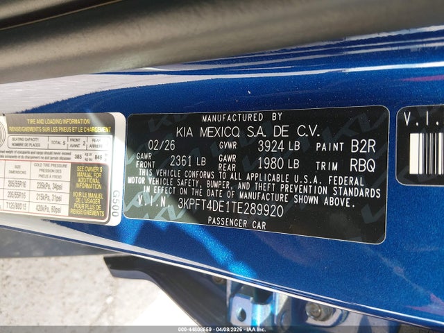 KIA K4 Lxs 2026 3KPFT4DE1TE289920 Image 9