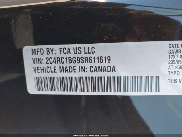 2025 CHRYSLER PACIFICA 2C4RC1BG9SR611619 Photo 8