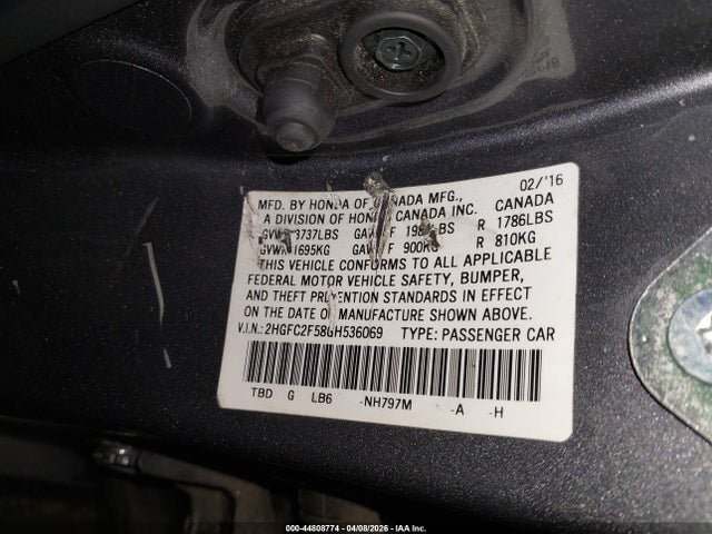2HGFC2F58GH536069 Honda Civic Lx