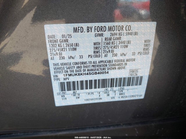 2025 FORD EXPLORER 1FMUK8KH4SGB40054 Photo 8