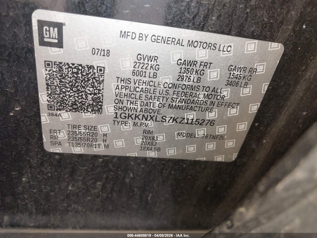 Продажа на аукционе авто 2019 Gmc Acadia Denali, vin: 1GKKNXLS7KZ115276, номер лота: 44808819