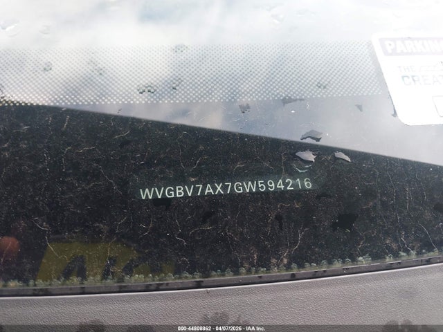 44808862 :رقم المزاد ، WVGBV7AX7GW594216 vin ، 2016 Volkswagen Tiguan S مزاد بيع
