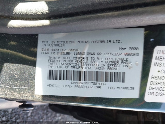 2000 MITSUBISHI DIAMANTE 6MMAP67PXYT007866 Photo 8