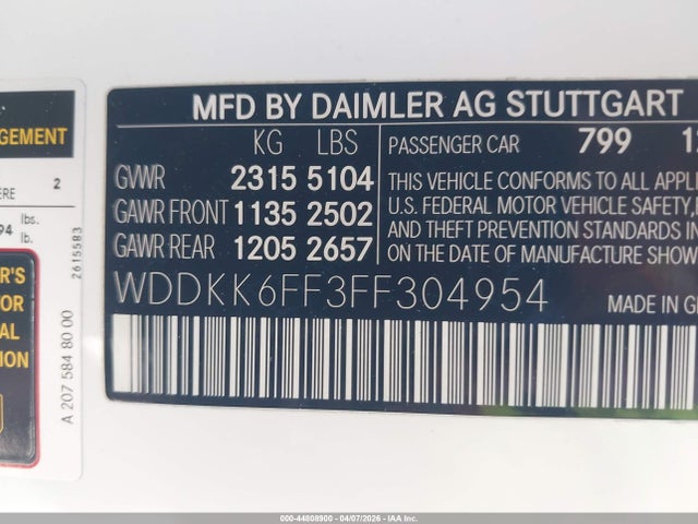 Mercedes-Benz E 400 2015 WDDKK6FF3FF304954 Image 9