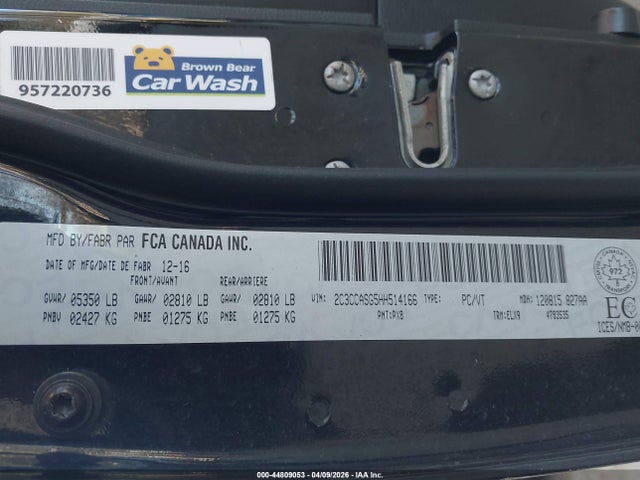 2017 Chrysler 300 C Platinum მანქანა იყიდება აუქციონზე, vin: 2C3CCASG5HH514166, აუქციონის ნომერი: 44809053