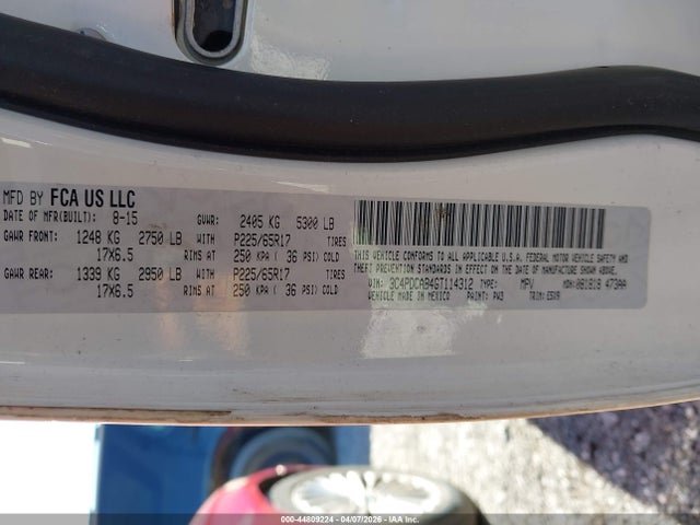 Продаж на аукціоні авто 2016 Dodge Journey Se, vin: 3C4PDCAB4GT114312, номер лоту: 44809224