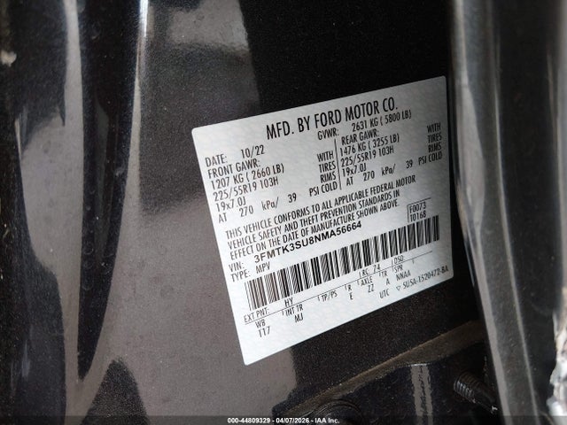 Ford Mustang Mach-e Premium 2022 3FMTK3SU8NMA56664 Image 9
