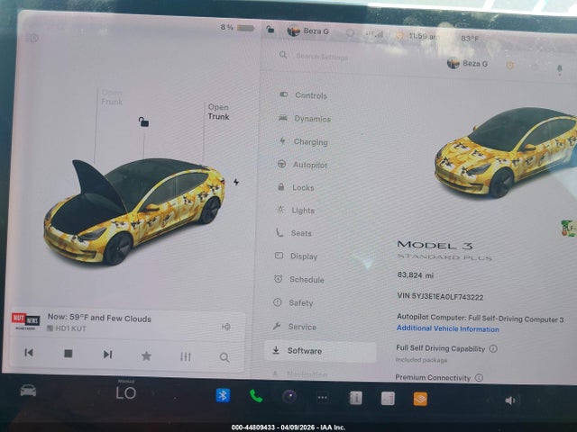 5YJ3E1EA0LF743222 Tesla MODEL 3