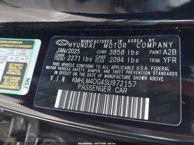 Aukcja sprzedaży 2025 Hyundai Elantra Sel Sport, vin: KMHLM4DG4SU972157, numer aukcji: 44809462
