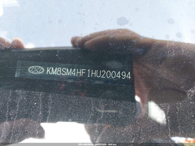 Aukcja sprzedaży 2017 Hyundai Santa Fe Se, vin: KM8SM4HF1HU200494, numer aukcji: 44809506