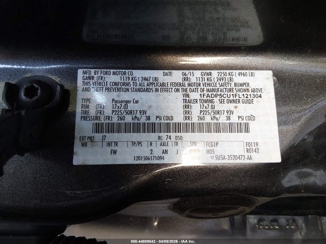 2015 FORD C-MAX ENERGI 1FADP5CU1FL121304 Photo 8