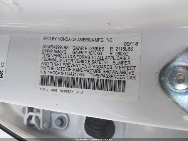1HGCV1F12JA242984 Honda ACCORD LX