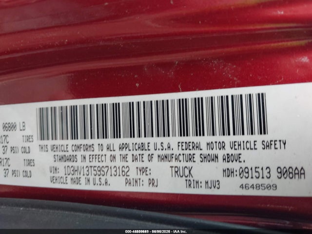 2009 DODGE RAM 1500 1D3HV13T59S713162 Photo 8