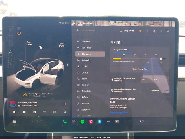 Aukcja sprzedaży 2026 Tesla Model Y Premium Rear-wheel Drive/standard Rear-wheel Drive, vin: 7SAYGDED9TA464718, numer aukcji: 44809687