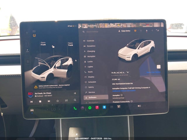 Aukcja sprzedaży 2026 Tesla Model Y Premium Rear-wheel Drive/standard Rear-wheel Drive, vin: 7SAYGDED9TA464718, numer aukcji: 44809687