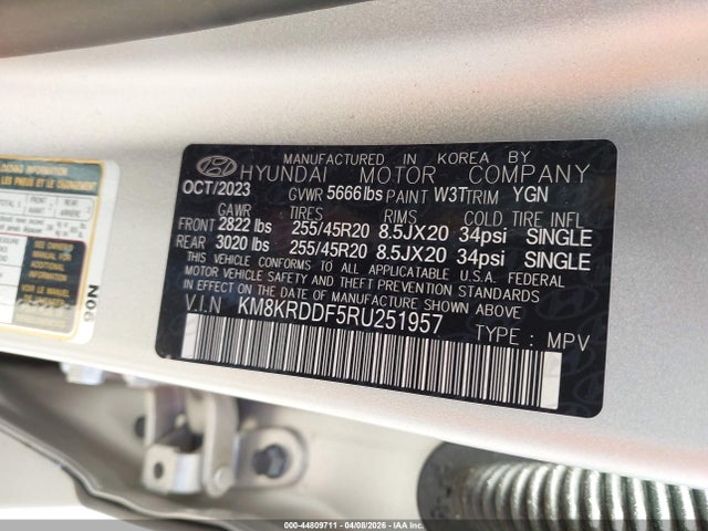 2024 Hyundai Ioniq 5 Limited მანქანა იყიდება აუქციონზე, vin: KM8KRDDF5RU251957, აუქციონის ნომერი: 44809711