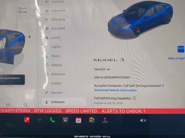 Продаж на аукціоні авто 2023 Tesla Model 3 Rear-wheel Drive, vin: 5YJ3E1EA5PF472454, номер лоту: 44809742