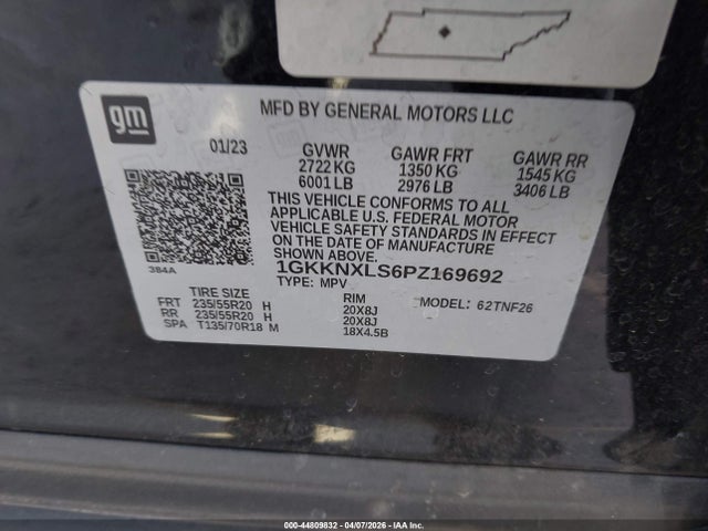 Продаж на аукціоні авто 2023 Gmc Acadia Awd Denali, vin: 1GKKNXLS6PZ169692, номер лоту: 44809832