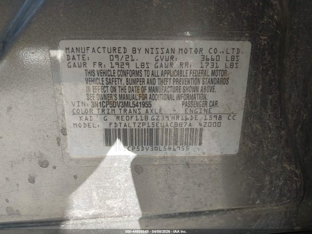 Nissan Kicks Sr Xtronic Cvt 2021 3N1CP5DV3ML541955 Image 9
