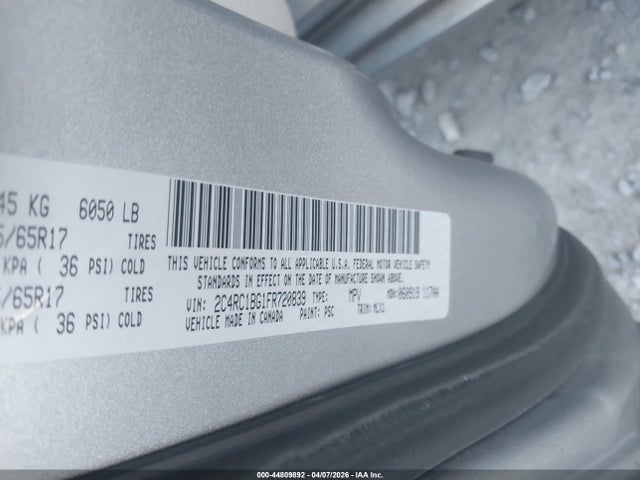 Продажа на аукционе авто 2015 Chrysler Town & Country Touring, vin: 2C4RC1BG1FR720839, номер лота: 44809892
