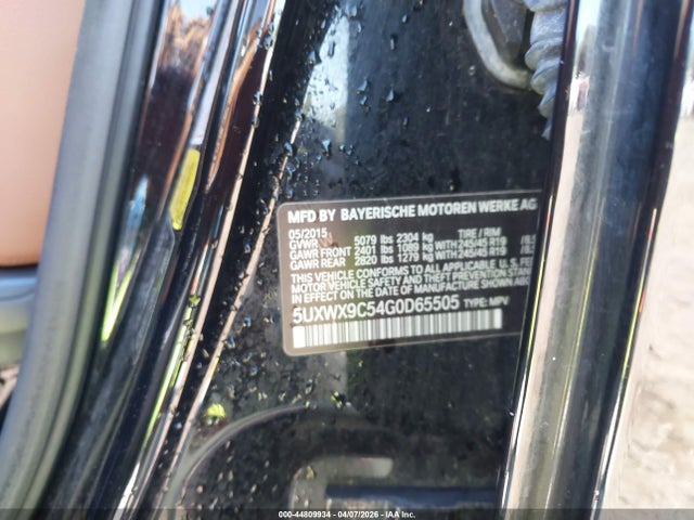 44809934 :رقم المزاد ، 5UXWX9C54G0D65505 vin ، 2016 Bmw X3 Xdrive28i مزاد بيع