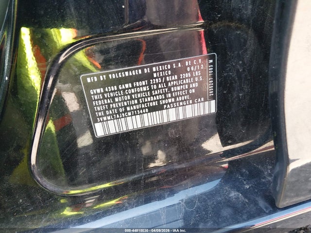 44810030 :رقم المزاد ، 3VWML7AJ9CM713440 vin ، 2012 Volkswagen Jetta Sportwagen 2.0l Tdi مزاد بيع