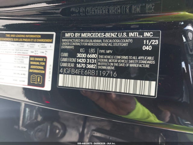 Auction sale of the 2024 Mercedes-benz Gle 350 4matic, vin: 4JGFB4FE6RB119716, lot number: 44810075