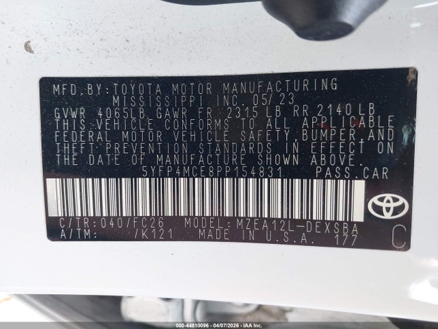 Toyota COROLLA SE 2023 5YFP4MCE8PP154831 Image 9