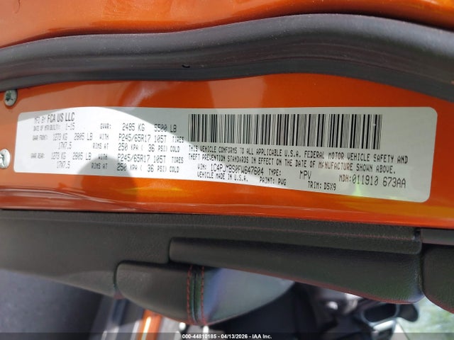 Aukcja sprzedaży 2015 Jeep Cherokee Trailhawk, vin: 1C4PJMBS0FW647604, numer aukcji: 44810185
