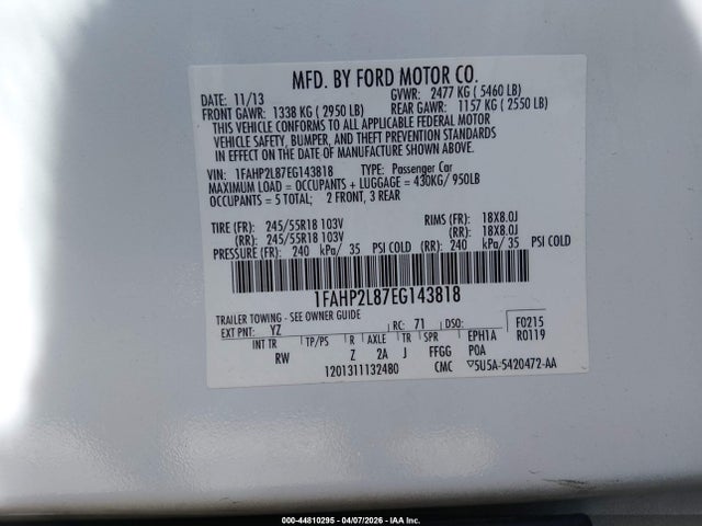 1FAHP2L87EG143818 Ford Police Interceptor