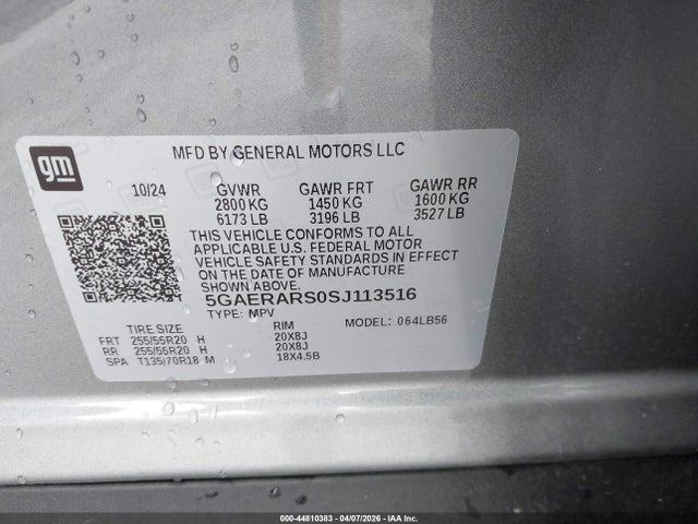 2025 Buick Enclave Preferred Fwd მანქანა იყიდება აუქციონზე, vin: 5GAERARS0SJ113516, აუქციონის ნომერი: 44810383