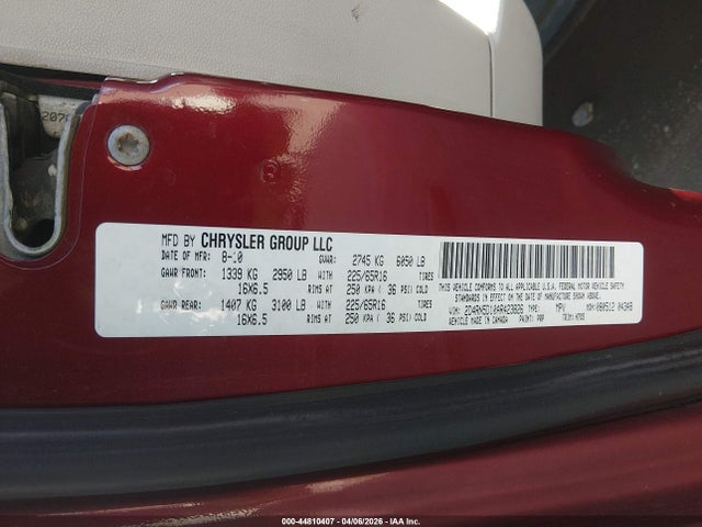 44810407 :رقم المزاد ، 2D4RN5D10AR423826 vin ، 2010 Dodge Grand Caravan Sxt مزاد بيع