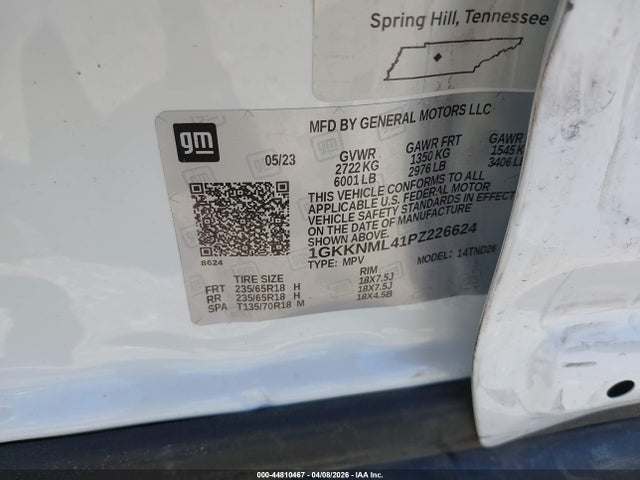 Продаж на аукціоні авто 2023 Gmc Acadia Fwd Slt, vin: 1GKKNML41PZ226624, номер лоту: 44810467