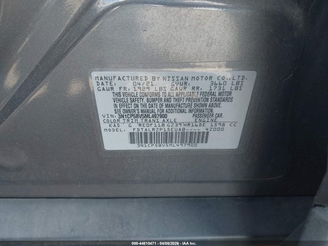 Nissan Kicks S Xtronic Cvt 2021 3N1CP5BV5ML497900 Image 9