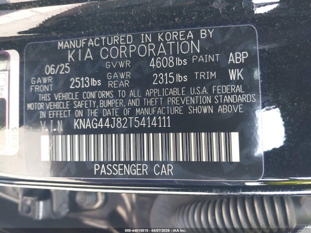 KNAG44J82T5414111 KIA K5 Gt