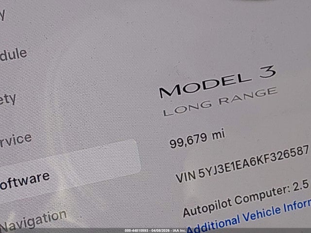 Tesla Model 3 Long Range/mid Range/standard Range/standard Range Plus 2019 5YJ3E1EA6KF326587 Image 16