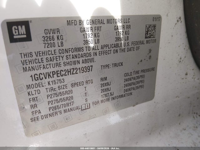 Chevrolet Silverado 1500 Custom 2017 1GCVKPEC2HZ219397 Image 9