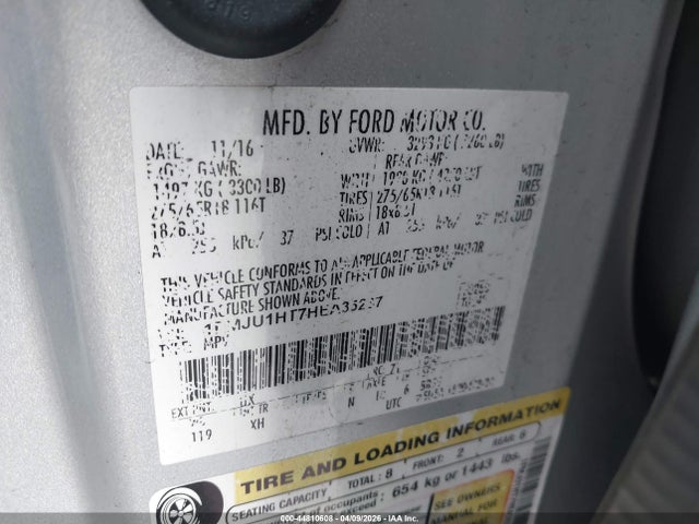 Aukcja sprzedaży 2017 Ford Expedition Xlt, vin: 1FMJU1HT7HEA35237, numer aukcji: 44810608
