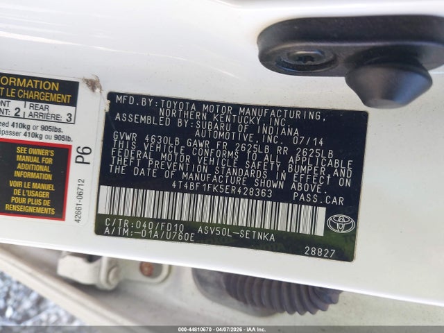 Toyota CAMRY LE 2014 4T4BF1FK5ER428363 Image 9
