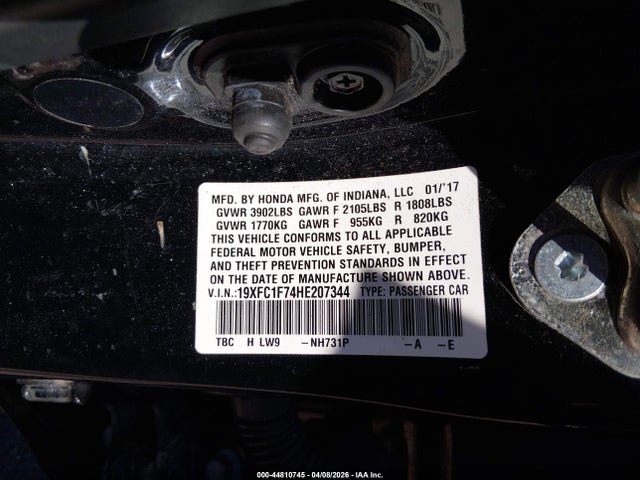 Aukcja sprzedaży 2017 Honda Civic Ex-l, vin: 19XFC1F74HE207344, numer aukcji: 44810745
