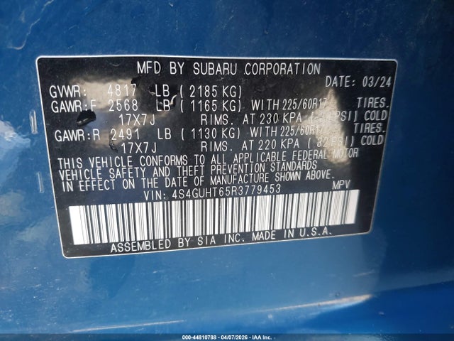 Subaru Crosstrek Wilderness 2024 4S4GUHT65R3779453 Image 9