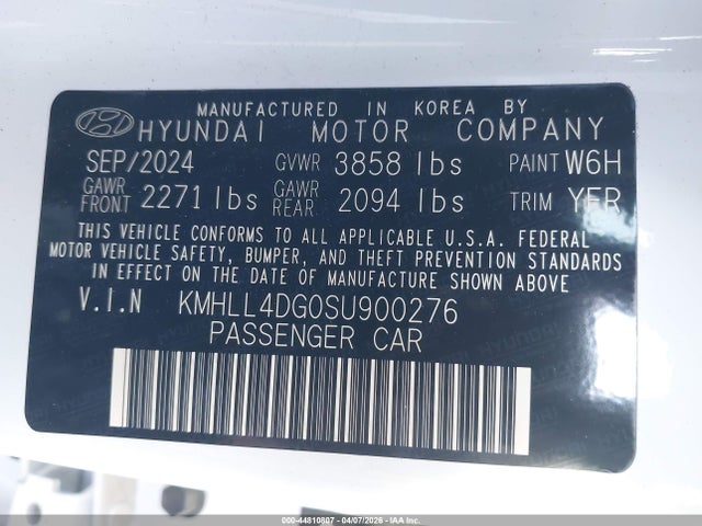 Aukcja sprzedaży 2025 Hyundai Elantra Se, vin: KMHLL4DG0SU900276, numer aukcji: 44810807