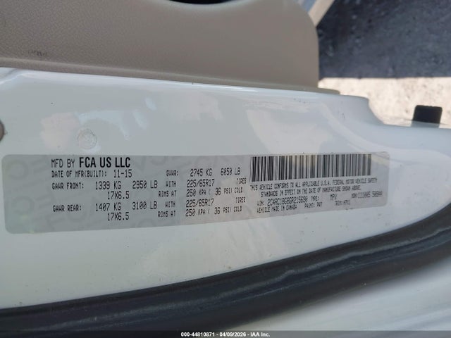 Aukcja sprzedaży 2016 Chrysler Town & Country Touring, vin: 2C4RC1BG8GR215690, numer aukcji: 44810871
