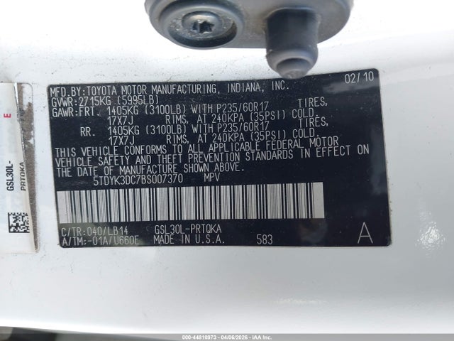 2011 TOYOTA SIENNA 5TDYK3DC7BS007370 Photo 8