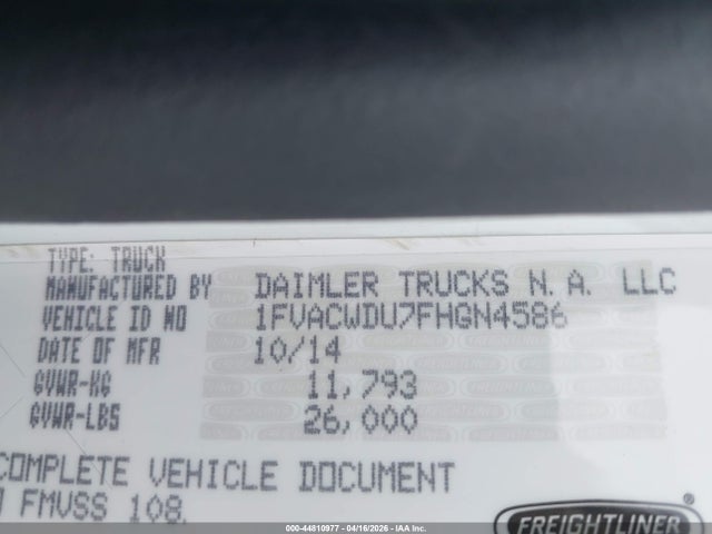 Freightliner M2 106 Medium Duty 2015 1FVACWDU7FHGN4586 Image 9