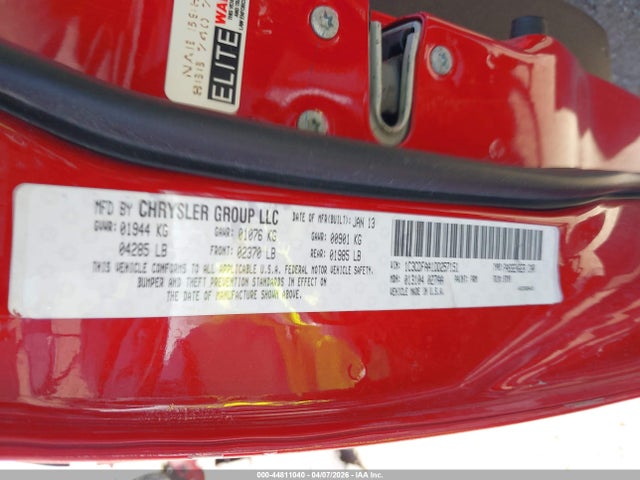 44811040 :رقم المزاد ، 1C3CDFAA1DD257151 vin ، 2013 Dodge Dart Se مزاد بيع